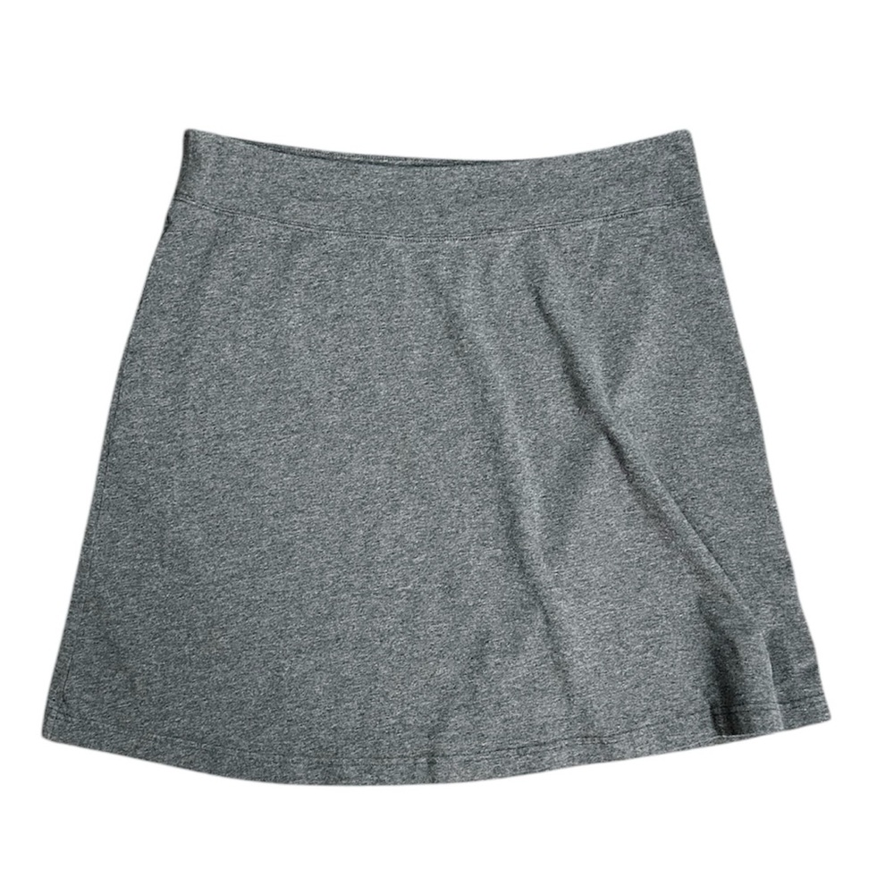 Merona size large gray pull on mini skirt cotton skirt with stretch